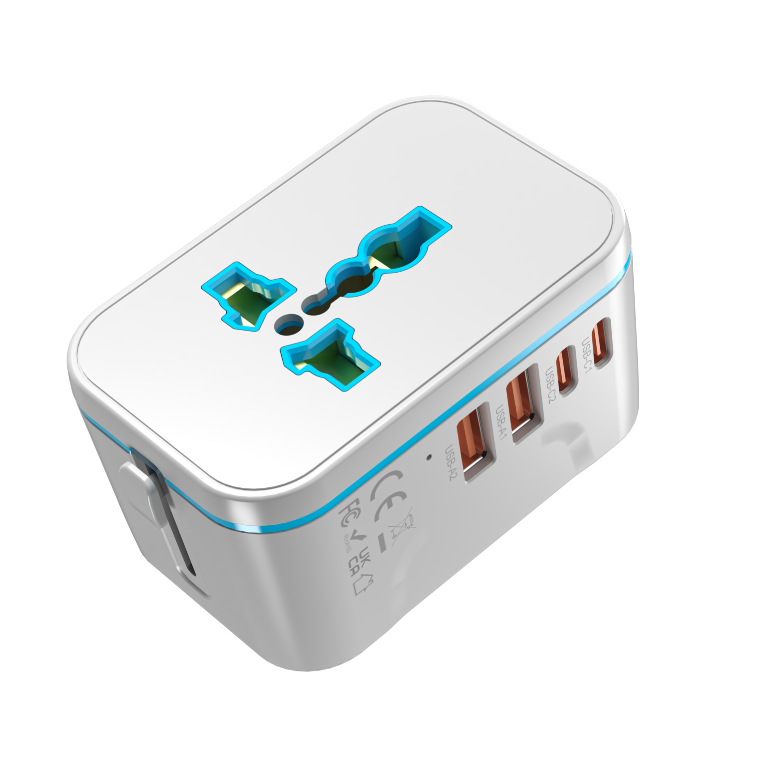 Model 205 2U2C USB-C Universal Travel Adapter