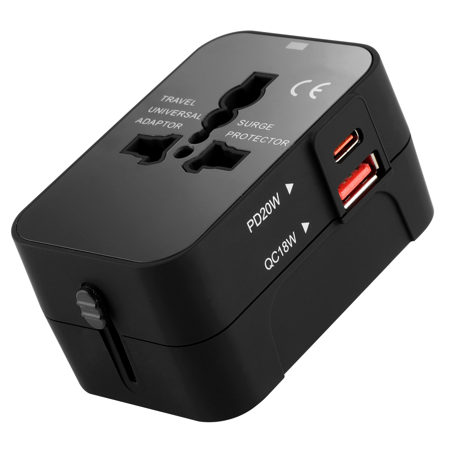 black Model 202 universal travel adapter