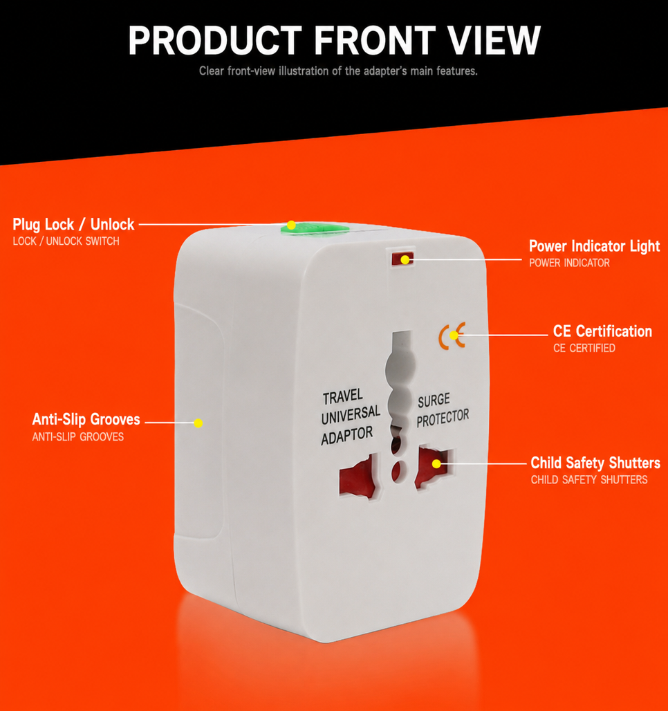 Model 931 universal travel adapter plug configuration