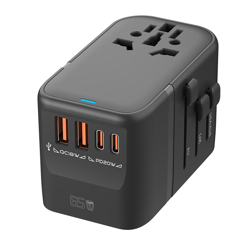 black PD65W with cable travel adapter