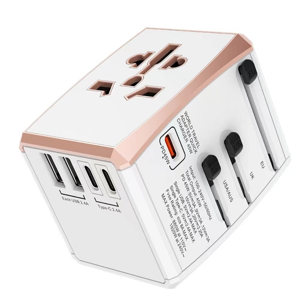 pink white model 905 PD45W travel adapter