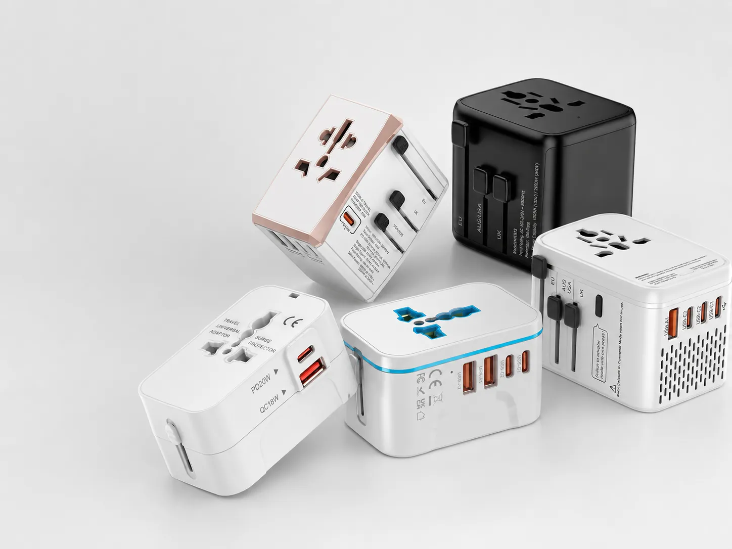 OEM universal travel adapters and USB-C GaN travel power solutions by HYU NEXUS