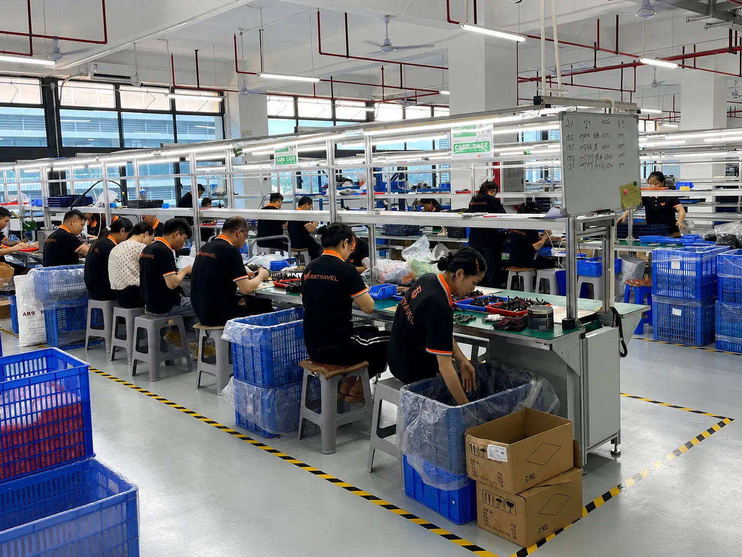 HYU NEXUS travel adapter production line and assembly team